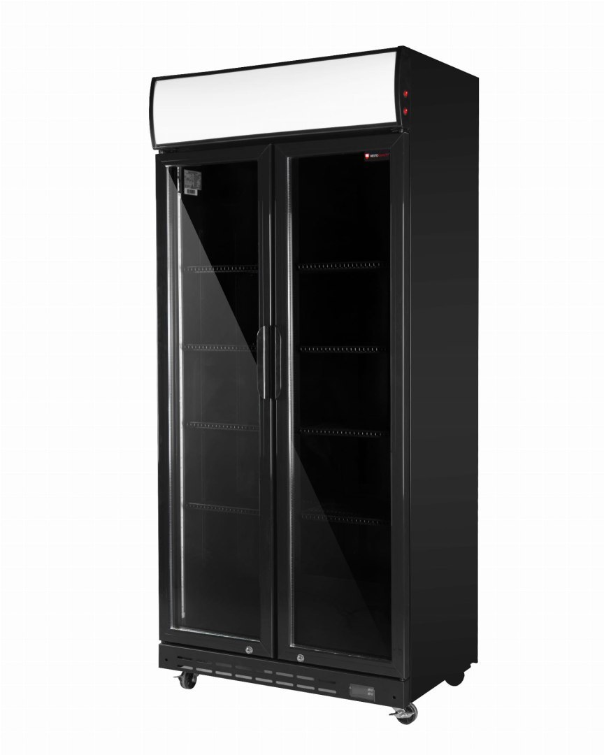 Szafa chłodnicza przeszklona czarna gastronomiczna 590 l Resto Quality RQ880H-BLACK